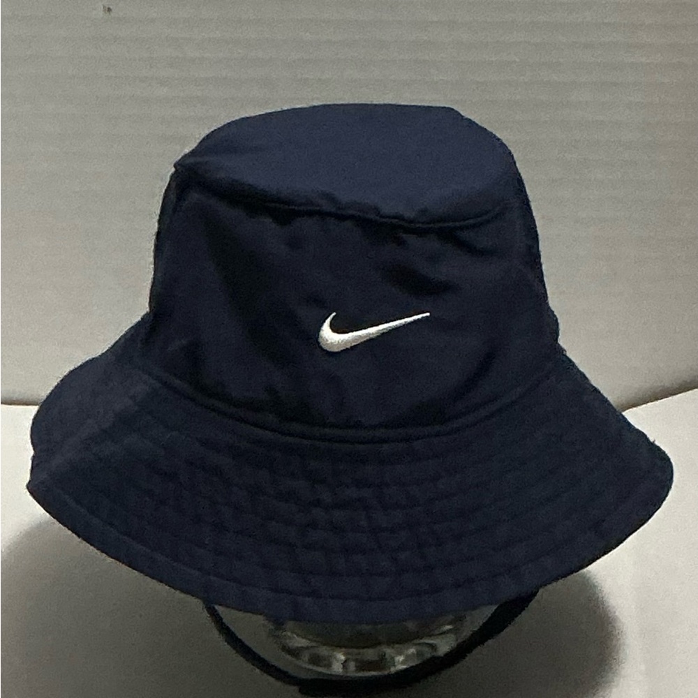 Nike Baby Navy Blue Bucket Hat With Velcro Strap